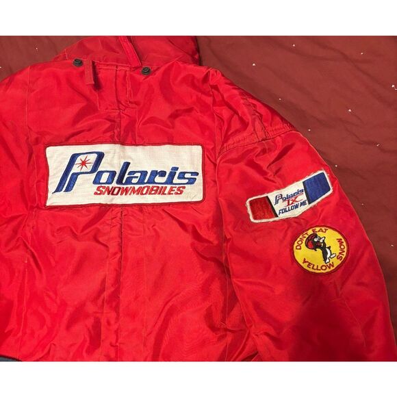 Vintage Herter’s Hudson Bay Snowmobile Suit Red Polaris Patch Belted USA L/XL - Picture 14 of 14